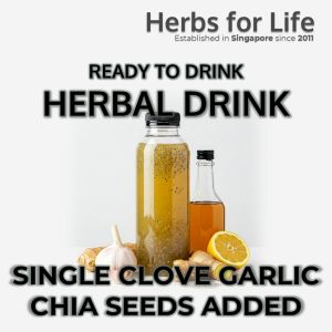 Ready to Drink Herbal Drink: Single Clove Garlic Chia Seeds Added