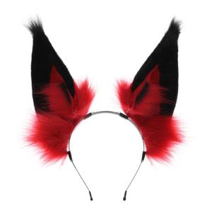 Plush Devil Ear Hairband Theme Party Headband Alastor Costume Hairhoop Women Festival Animation Headwear