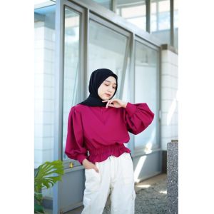 BRIEE - KATLINA BLOUSE BAHAN TWISCONE FIT L