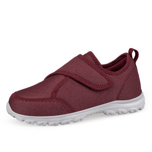 FECHENG Men or women Walking shoes suitable for gout foot swelling wide foot deformed foot toe valgus Lightweight breathable Non Slip Hook Loop elderly walking shoes