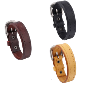 Handmade Leather Bracelet Bead Bracelet Leather Strap Wrist Stylish Leather Texture Present for Woman