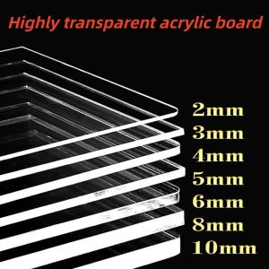 แผ่นพลาสติกแปรรูปแผ่นแก้วออร์แกนิกวัสดุทำด้วยมือ DIY แบบกำหนดเองอครีลิคโปร่งใสสูง
