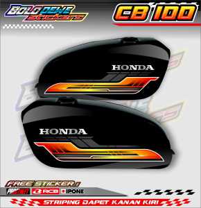 STRIPING VARIASI HONDA CB 100 / STICKER LIST MOTOR HONDA CB 100