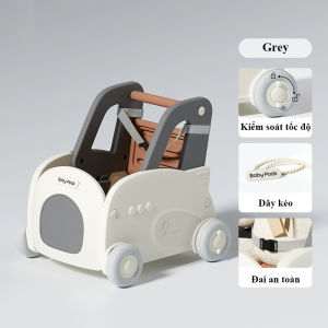 (tùy chỉnh chỉnh tốc độ xe) Xe đẩy tập đi kết hợp thùng để đồ chơi cho bé Babypods