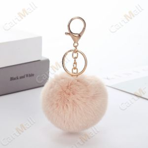 Simple Versatile Plush Keychain Pendant Female Style Imitation Rex Rabbit Fur Ball Schoolbag Student Cute Keycha