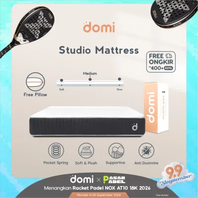 Domi Studio Mattress / Kasur Pocket Spring Bed / Motion Isolation / Mattress in a Box