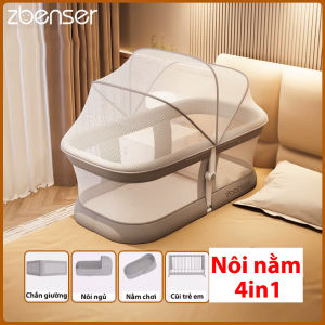 Nôi Ngủ Chung Giường Trẻ Em gấp gọn Zbenser tiết kiệm không gian giúp bố mẹ và bé khi nằm ngủ thoải mái hơn kèm mùng