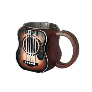 WU552 ทำมือ แก้วกาแฟเครื่องดนตรี ของประดับ ฟลีซ แก้วน้ำดีไซน์ไวโอลิน ของขวัญวันเกิด ทนทาน แก้วน้ำสไตล์กีตาร์ บ้าน