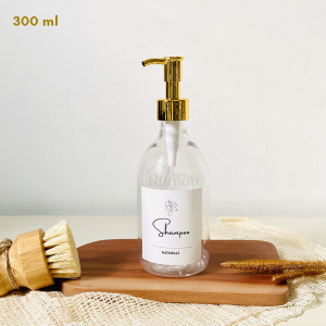 NATURALS - Botol Sabun Isi Ulang Pump 500 ML 300 ML Clear Gold