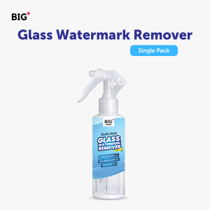 BIG+ Scale Away Glass Watermark Remover (250ml) Shower Glass Cleaner Limescale Hard Water Stains Mineral Deposits Removal Spray