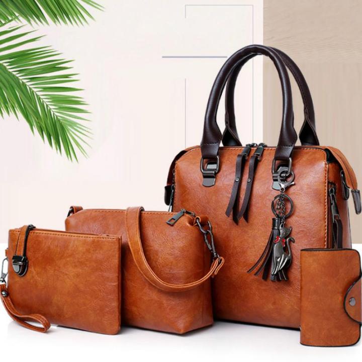 ValenKuci Composite Bags for Women Leather Handbags Set Women Shoulder ...
