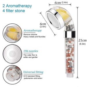 [ถูกที่สุดในshopee] ฝักบัวหินเกาหลี สปาน้ำแร่ไอออน Shower Filter