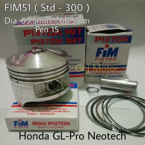 Seher Piston kit fim GL Pro Neotech Megapro lama Dia 635 - 64 - 645 - 65 - 655 - 66 - 665 mm Pin 15