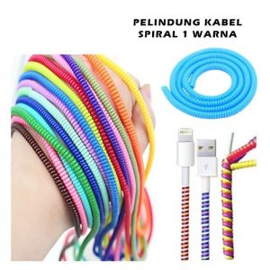 1pcs Pelindung Kabel Spiral 1 Warna Cord Protector Lilit Cable Data Charger Headset Solid -REX-MART (BAYAR DITEMPAT/COD)
