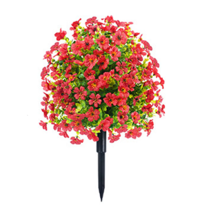 Realistic Artificial Violets Eucalyptuses Floor Arrangement Durable Plastic Faux Floral Decors For Home Office Wedding