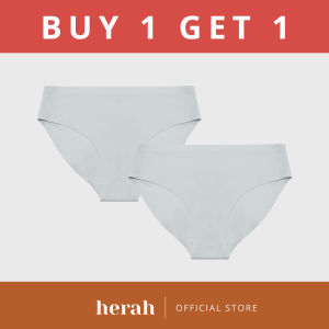 [BUY 1 GET 1]  Herah Hipster Seamless Panty Folded Edge Thick Fabric Plus Size Women