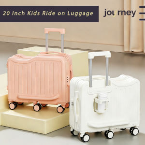 Ride on Luggage 20 Inch 80kg Supported Seat Rideable Cup Holder Carry On Luggage Bag Travel Suitcase Light 旅行箱
