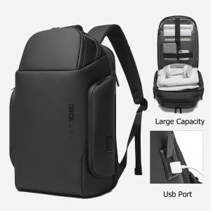 YILIONGDAQI Waterproof Business Backpack Laptop Bag USB Charging Travel Back pack Mens Bagpack