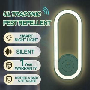 New Ultrasonic Mosquito Repellents Night Light Mite Removal Instrument Household Indoor Mosquito Insect Rat ABS Repeller