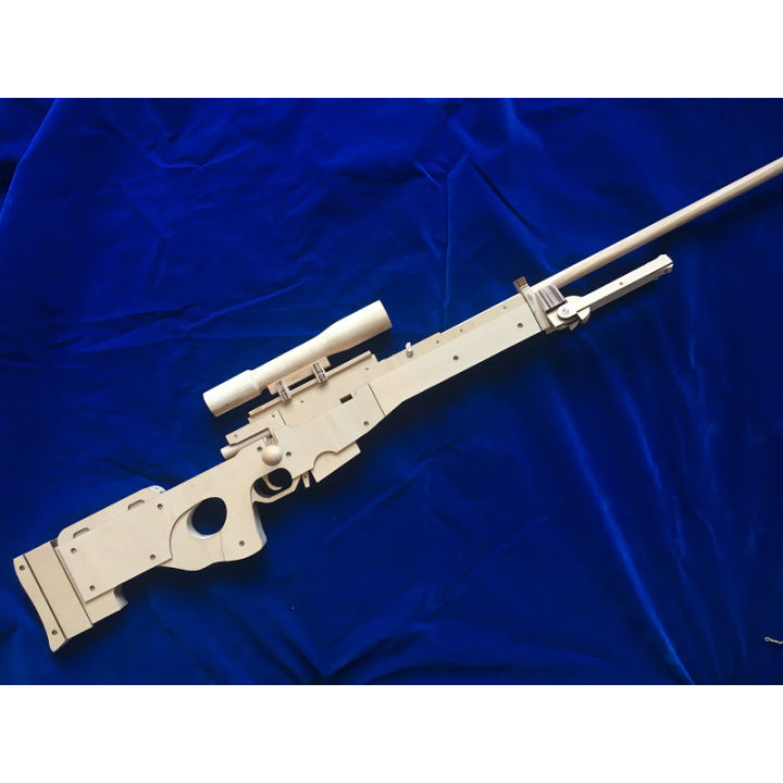 AWM wooden rubber band gun AWP bolt sniper rifle wooden children's handmade educational toy gun