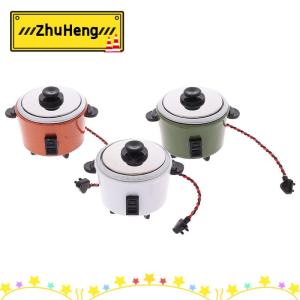 zhuheng 1 chiếc nồi cơm thu nhỏ Nhà búp bê 1:12 phụ kiện nhà bếp đồ chơi trang trí