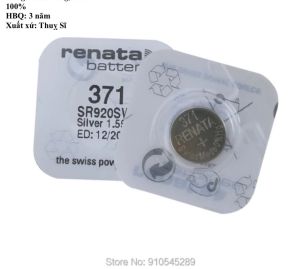 Vỉ 1 viên pin đồng hồ 371/ SR920 Renata Chính hãng Pin  - VPP Bảo An