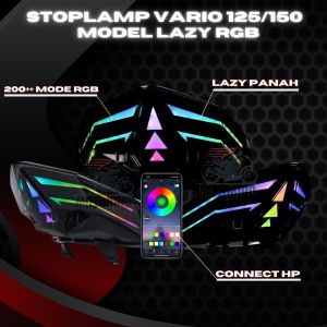 Stoplamp Model Lazy Vario New 125/150 Panah RGB Click APK Connect To HP 3in1 Sen Running 200 Mode
