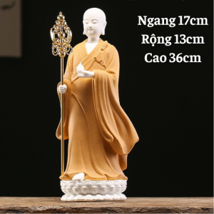 Tượng Mục Kiền Liên Bồ Tát chất liệu Gốm Tử Sa men bóng nhập khẩu làng nghề đúc tượng mỹ nghệ Tỉnh Phúc Kiến Trung Quốc
