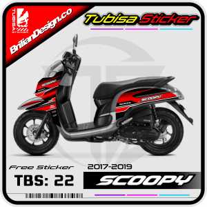 Sticker Striping Variasi Scoopy New 2017/2020 - Decal Stiker Variasi Motor Scoopy New. TBS.22