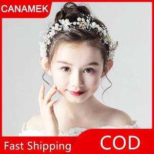 【CANAMEK】 Cô Dâu ngọc trai tóc headdress Hoa Vòng hoa cô dâu Vòng hoa đầu Hoop headbands tóc đồ trang sức