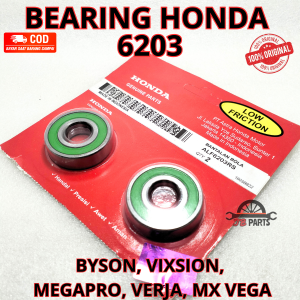 BEARING HONDA  6203 BAYSON VIXSION MEGAPRO VERJA MX VEGA Kualitas original Presisi tidak bengkok dan awet anti karat ori asli AHM cakram disk