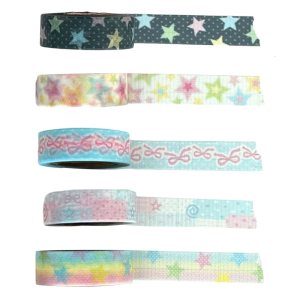 Star Scrapbooking Tape Background Decorative Tape Aesthetic Masking Tape for Scrapbooking Journal Photo Album Wrapping