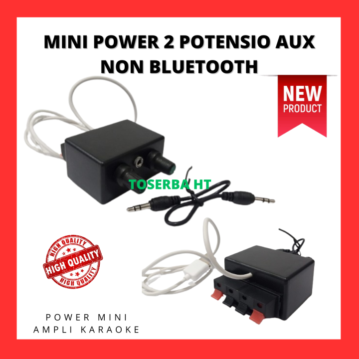 AMPLI MINI 2 POTENSIO Input AUX Power Tanpa Bluetooth Amplifier paling