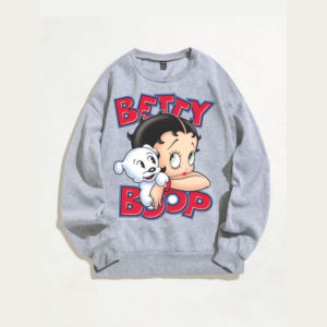 Sweater Crewneck Wanita Oversize Premium Artikel Betty Boop