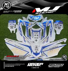 0083 decal sticker crf 150 l desain keren kombinasi bahan crom princuut bebas costum nama nomer dll