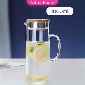 เหยือกน้ำเย็น กาต้มน้ำเย็น เหยือกแก้ว ทนความร้อนและความเย็นได้ มี 3 ขนาดให้เลือก cold kettle รูปทรงสวย เหยือกหนา แข็งแรงทนทาน