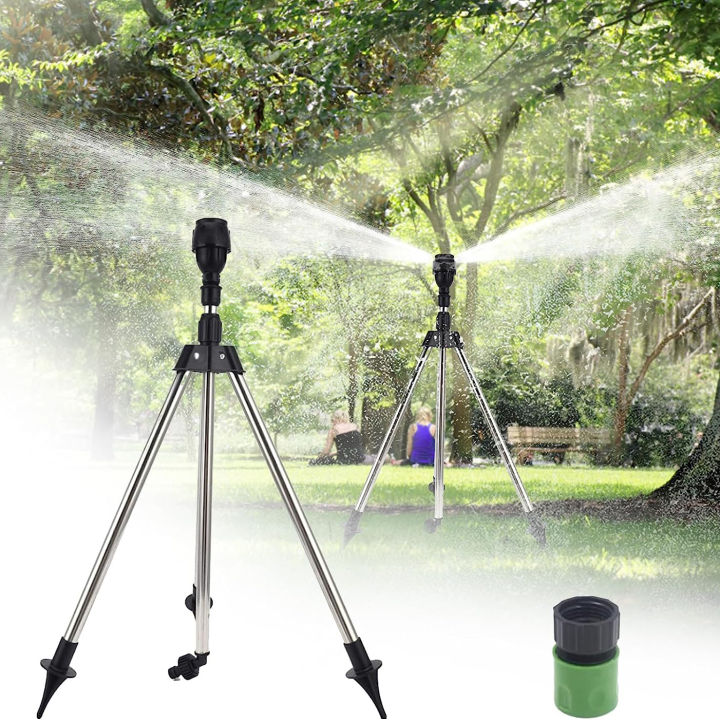 Rotating Tripod Sprinkler, 360 Degree Automatic Rotating Irrigation ...