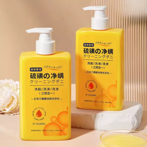 SG Stock｜Sulfur anti-mite liquid shower gel 400ml acne removing anti-itch shower gel Wash hair and face 3 in 1