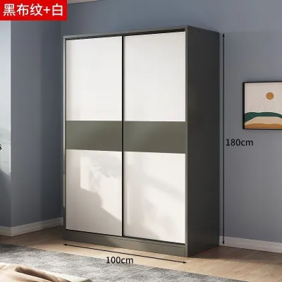 Hdb Sliding Door Wardrobe Wardrobe Home Bedroom Sliding Door Wardrobe Small Apartment Rental Room Solid Wood Durable Simple Storage Locker Storage Cabinet Organizer