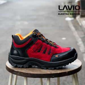 Sepatu Safety Pria Anti Slip Anti Licin Sol Karet Ujung Besi Lavio Elektra Terlaris