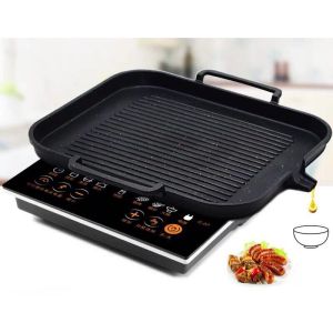 ✨New✨ เตากระทะปิ้งย่าง (ใช้ได้เฉพาะเตาแก๊ส) สไตล์เกาหลี ขนาด 22x33 cm. ทรงสี่เหลี่ยมผืนผ้า #C159