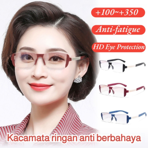 【Pelindung Mata HD】Kacamata Baca Untuk Jarak Dekat Dan Jauh / Meredakan Kelelahan Kacamata Baca Anti-Cahaya Biru / Kacamata Varifocal Cocok untuk Orang Paruh Baya dan Lanjut Usia