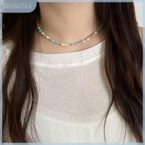 【SHANGZE4】 Thời Trang Đá Tự Nhiên Ngọc Trai Nước Ngọt Cổ Áo Chuỗi Vòng Cổ Cho Phụ Nữ Thanh Lịch Phong Cách Handmade Hạt Dây Chuyền Đồ Trang Sức Quà Tặng