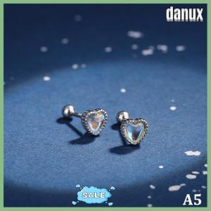danux 1pair Studs Earrings Ear Stud Stainless Steel Helix Earrings Women Girl Sliver Plated Star Heart Ear Jewelry
