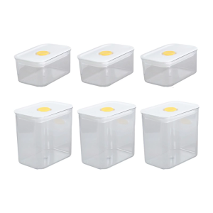 6 Piece rõ ràng thùng kín với niêm phong Bộ nắp nhà bếp tổ chức thùng cho khô tốt kẹo lưu trữ
