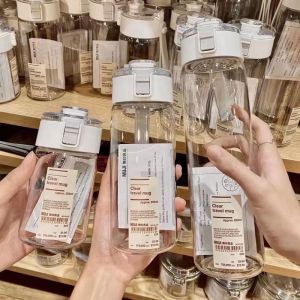 SET 3 BÌNH ĐỰNG NƯỚC TRONG SUỐT Muji  BÌNH UỐNG NƯỚC  AN TOÀN CHO SỨC KHỎE . 350ml / 550ml / 800ml