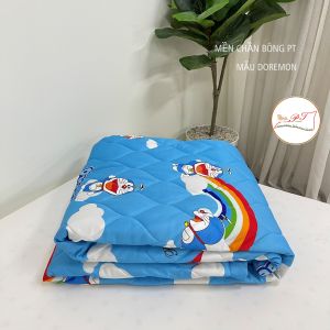 [Mẫu Đôremon] hàng xịn.Ga CHỐNG THẤM kháng khuẩn chính hãng PT chất vải  Lụa Organic mềm mịn mát