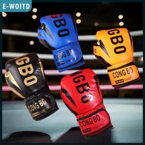 E-WOITD  Kids 6oz Professional Boxing Training Sparring Gloves PU Leather Kids Breathable Muay Thai Punching Karate Training Gloves
