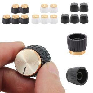 INNEED 5Pcs 20x16mm Guitar AMP Pointer Knob Cap Set Screw Fixed Plastic Amplifier Knob Replacement Durable Heat Resistance Effect Pedal Knob for Guitar Amplifier