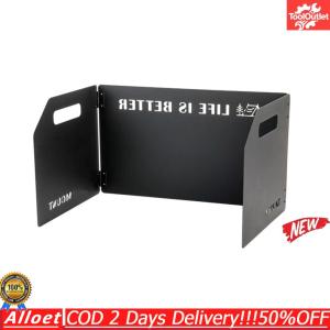 [ToolOutlet]Premium Camping Stove Windscreen Foldable and Windproof Aluminum Shield for Outdoor Cooking Gear